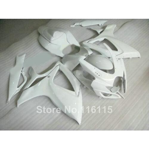 100% Fit for SUZUKI GSXR 600 750 fairing kit K6 K7 2006 2007 GSX-R600 GSX-R750 06 07 all white custom fairings set V897