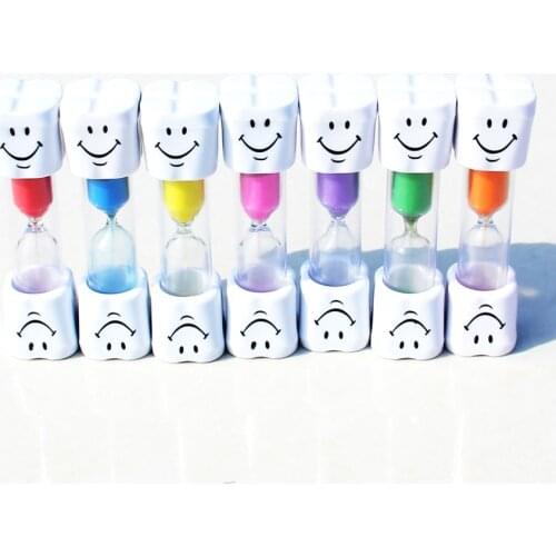 20Pcs/10Pcs Children Kids Gift Hourglass Toothbrush 3 Minutes Timer Smiling Face For Cooking Sandy Clock Brushing Sandglass