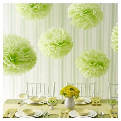 5pcs 25cm(10") Pom Pom Tissue Paper Pom Poms Artificial Paper Flower Paper Balls For Wedding Decoration Paper Balls Party Deco