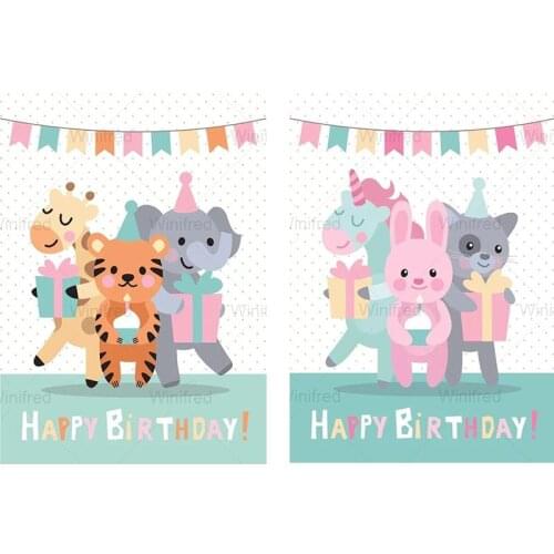DIY 5D Diamond Painting Happy Birthday Diamond Embroidery Cartoon Animal Cross Stitch Full Round Square Drill Manual Gift Kids