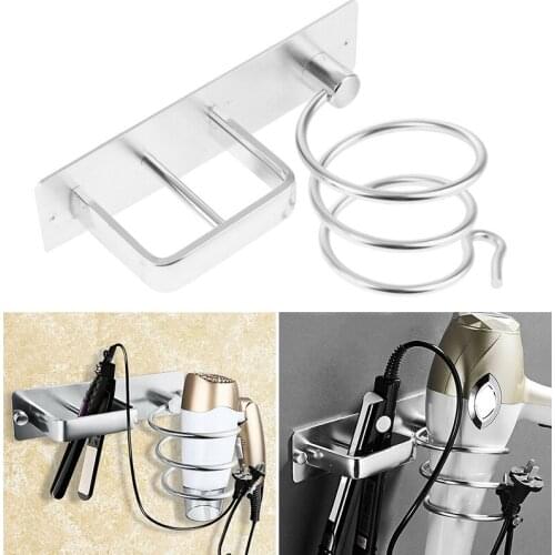Aluminum Hair Dryer Rack Organizer Wall Bracket Bathroom Rack Hair Dryer Holder Rack Organizer Bathroom Accessories JS22