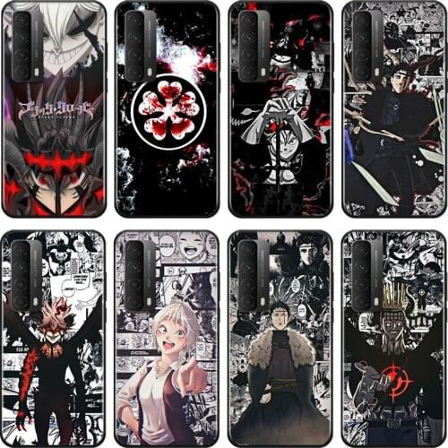 Anime Black Clover For Huawei Y9A Y9S Y9 Y8P Y8S Y7A Y7P Y7 Y6 Y6P Y6S Y5P Y5 Prime Pro 2019 2020 Black Soft Phone Case