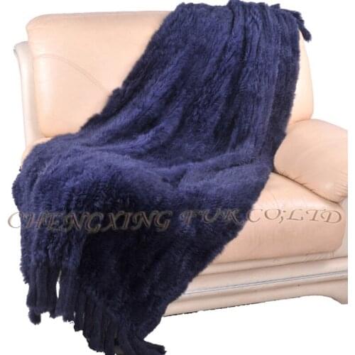 CX-D-20 Fashion Custom Size Tassels Blanket Wholesale Genuine Rabbit Fur Blankets Throw Blanket Bedding Set ~ DROP SHIPPING