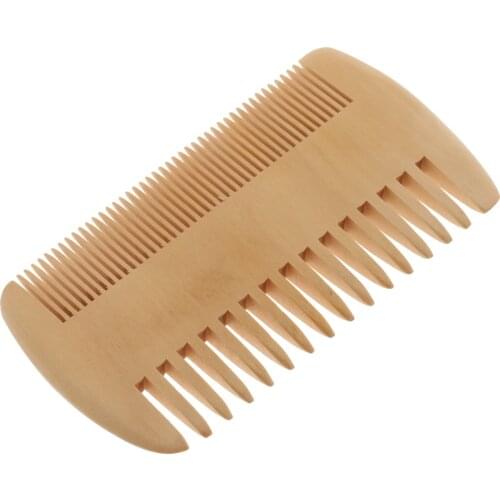 Pocket Comb Peachwood Double Narrow Tooth No Static Lice Beard Hair Comb Unisex
