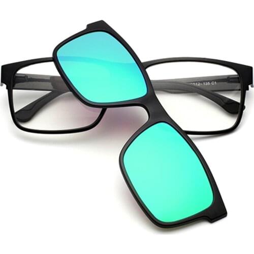 Fashion Optical Eyeglasses Frame Men Women Clip On Magnets Polarized Sungllasses Myopia Glasses Spectacle Frame For Male