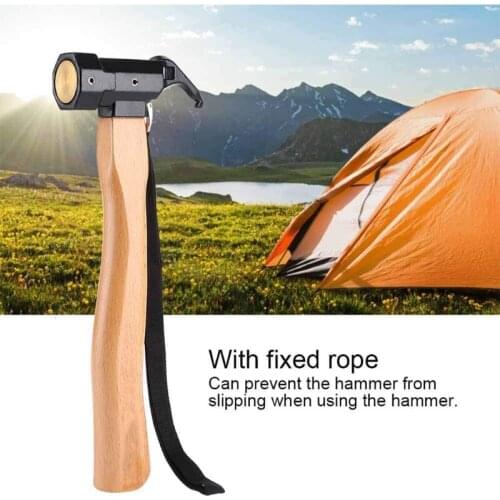 K1KA Heavy Duty All Purpose Hammer Suitable for Mountaineering Camping Enthusiasts Protect Yourself in the Wild Anti-slip