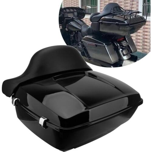 Motorcycle King Chopped Pack Trunk Backrest Pad Fit For Harley Tour Pak Electra Street Glide 2014-2020 19 18 17 16 15