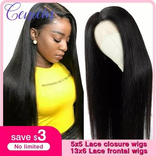 1B/30 Long Straight HD Lace frontal wig 13x4 13x6 Frontal Human Hair Wigs Pre Plucked Preuvian Lace Closure For Black Women