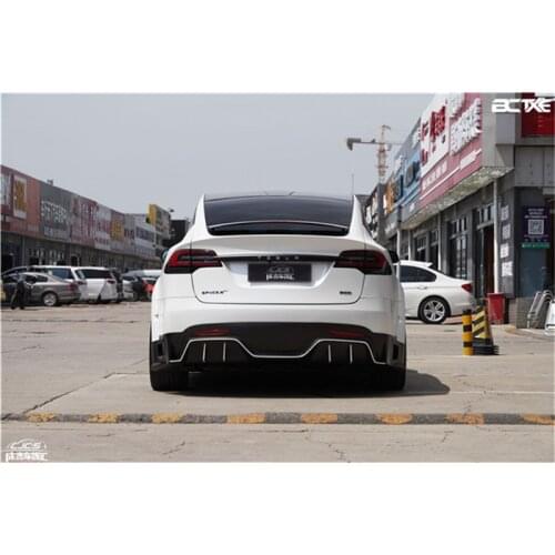 Suitable for Tesla Model x Carbon Fiber Front Side Skirt Rear Lip Wide Body Wheel Eyebrow Bctxe