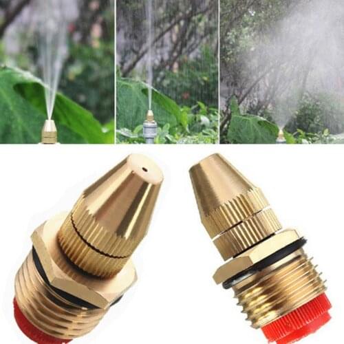 1/2 inch adjustable lawn gardening fine water mist fine spray nozzle cooling watering Full copper high atomization