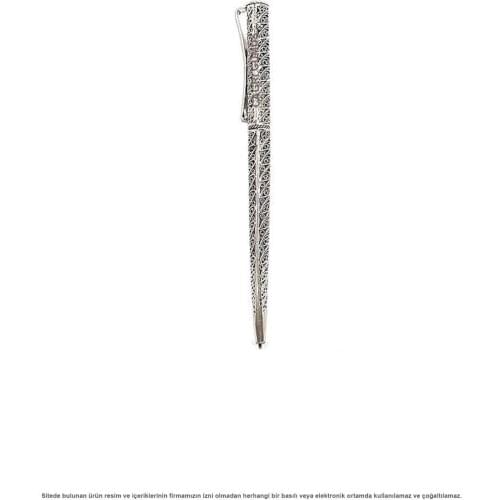 Silver Gift Desktop Penholder Filigree Is Pen Special Hand Job Mardin Midyat Silver