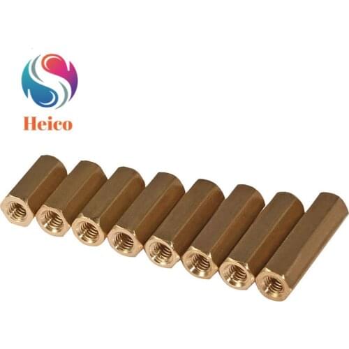 5pcs M3*8/12/16/18/20/24/30mm Copper Column Hexagonal Brass Stud Spacer Hollow Double Pass Pillars