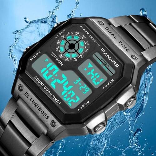PANARS Sports Men Watch Digital G Style Watches Waterproof Luxury Brand Business Mens Wristwatch Shock Clock Men Watches