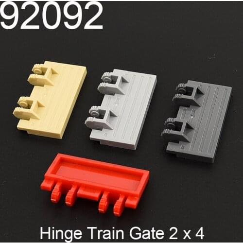 10PCS 92092 Hinge Train Gate 2 x 4 Locking Dual 2 Fingers Building block accessories partsMOC DIY Education Build Toys Brick
