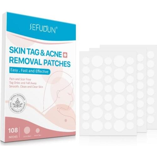 108Pcs Skin Tag Remover Wart Remover Patch Wart Treatments Cream Herbals Extract Foot Corn Plaster Acne Wart Sticker Skin Care