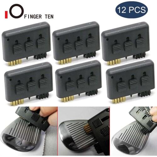 12 Pcs Plastic Golf Brush Water Black Cleaner Club Groove Putter Wedge Cleaning Mini Tool Aid Training Accessories Drop Shipping