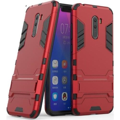 2in1 Robot Armor Back Cover for Xiaomi Pocophone F1 Case Global POCO F1 Cover Antik-Knock Hard PC for Xiaomi Pocophone F1 Cases
