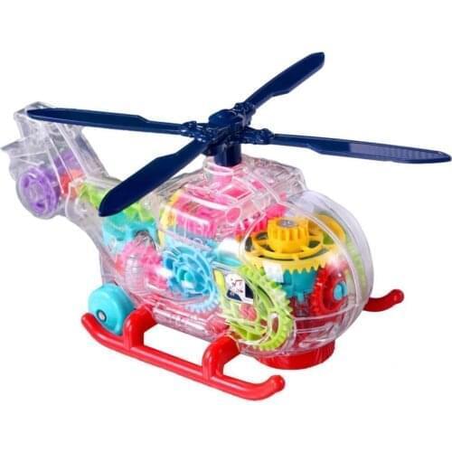 ABS Interactive Rotation Helicopter Figurine Toy Sturdy Helicopter Model Vivid for Children