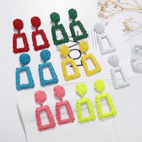 European And American Fashion Geometric Metal Exaggerated Earrings Punk Style Atmosphere Earrings Jewelry