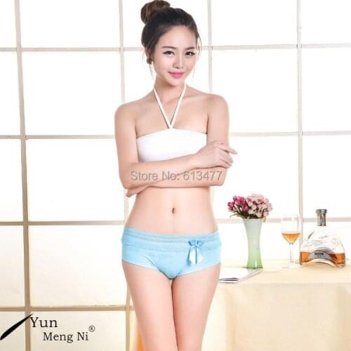 Cotton multi-color Sexy cozy comfortable Lace Briefs thongs women Underwear panties Lingerie for women 3pcs/lot 86730