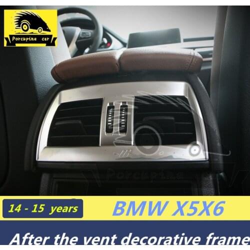 ABS Chrome Rear Air Conditioning Ventilation Output From Lid Cover For BMW X5 X6 F15 F16 2014 2015 2016 2017 Car Accessory