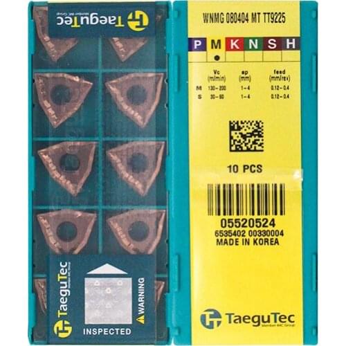 WNMG080404-MT TT9225 100% Original TAEGUTEC carbide insert with the best quality 10pcs/lot free shipping