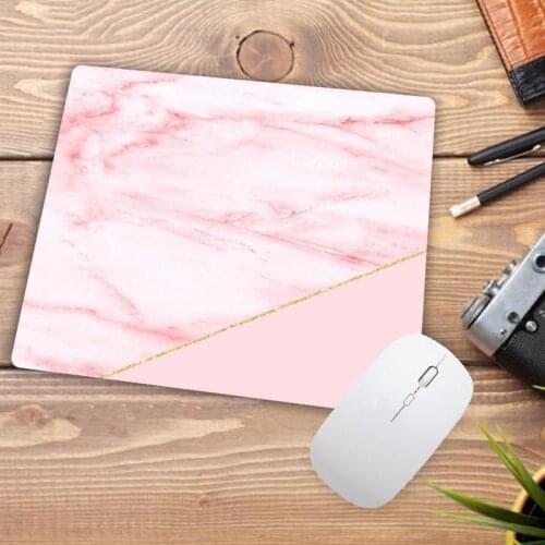 Big Promotion Russia White Pink Gold Marble Gaming Mice Mat Mouse Pad PC Computer Office Pad Size for 180x220x2mm Mouse-pad