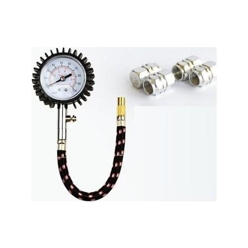 Mechanical tire pressure gauge tyre pressure monitor with tire exhaustion outgassing valve