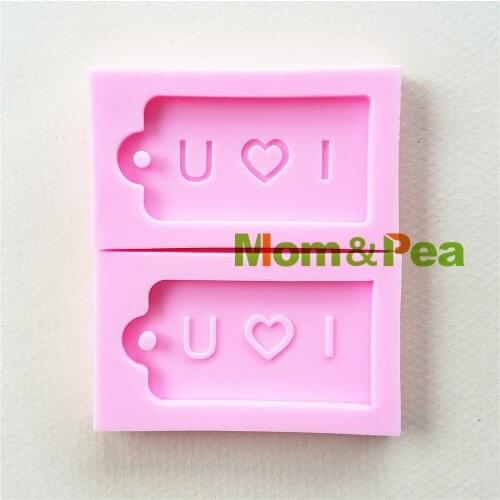 Mom&Pea 1130 Free Shipping I Love You Silicone mold Cake Decoration Fondant Cake 3D Mold Food Grade