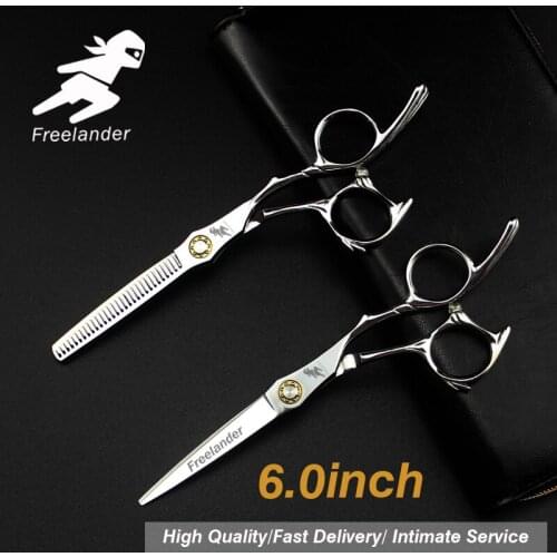 6 inch Professional hair Barber scissors set straight scissors and curved pieces hair care & styling