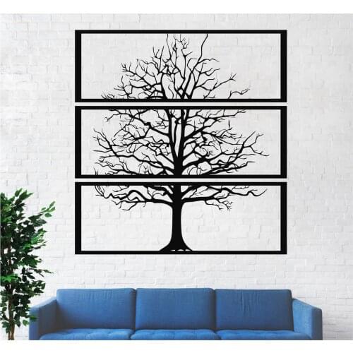 Metal Tree Wall Art, Metal Tree Decor 3 Pieces, Tree Sign, Metal Wall Decor, Interior Decoration, Home Decor, Wall Hangings