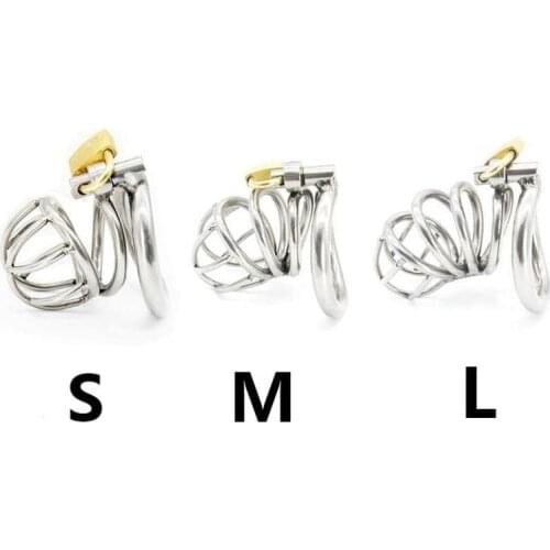 Manyjoy NEW Stainless Steel Chaste Bird Cock Cage with Lock Adult Game Metal Chastity Belt Device Penis Ring Sex Toys For Men