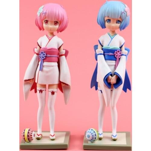 NEW Kawaii Anime figure Re:Life In A Different World From Zero Rem Ram PVC Toy Cute Pajamas Kimono Sexy Dolls Room Decor Gift