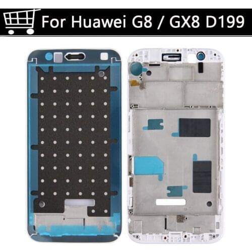 Front Frame Middle Bezel Battery Door Replacement G8 Front Frame For Huawei G8 GX8 G7 Plus Front Bezel Middle Frame Housing