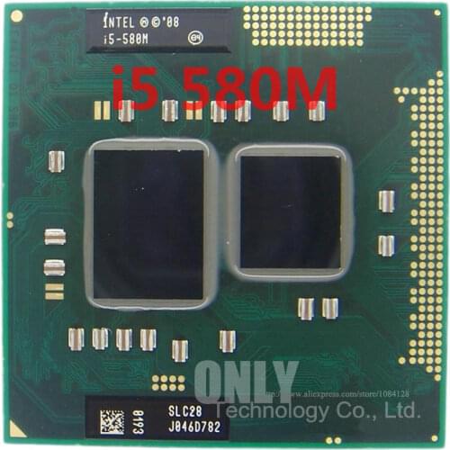 Free intel i5-580M Processor (3M Cache, 2.66GHz ~ 3.33Ghz, i5 580M , SLC28 ) PGA988 Laptop CPU Compatible HM55 PM55 HM57 QM57