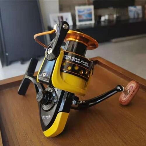Fishing-reel 8kg large drag metallic spool 5.2:1 speed yellow carp spinning Reel