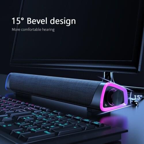 Soundbar USB Bluetooth compatible Speaker Wired Computer Speaker Bass Stereo Powerful Music Player Subwoofer for PC Laptop