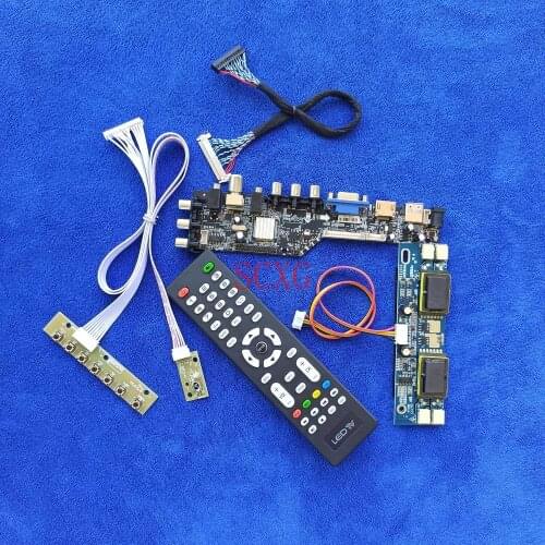 HDMI-compatible VGA AV USB 1680*1050 DVB Digital Signal LCD Drive Card KIT Fit CLAA220WA01/MT216WW01/M210W1-L01 LVDS-30Pin 4CCFL