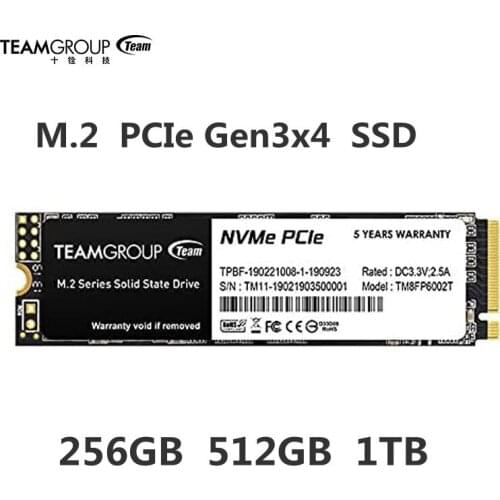 TEAMGROUP SSD MP33 256GB 256GB 1TB NAND TLC NVMe 1.3 PCIe Gen3x4 M.2 2280 Internal Solid State Drive Compatible with Laptop PC