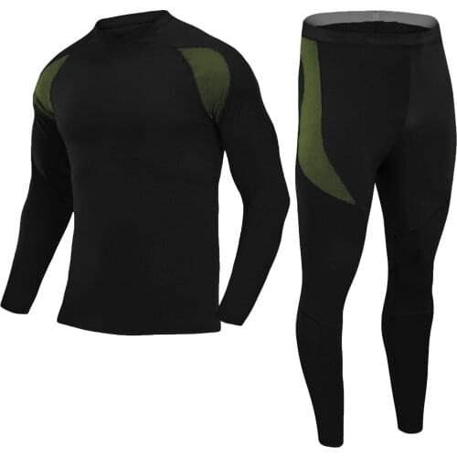 HKYX New outdoor fleece thermal underwear underwear suits movement function