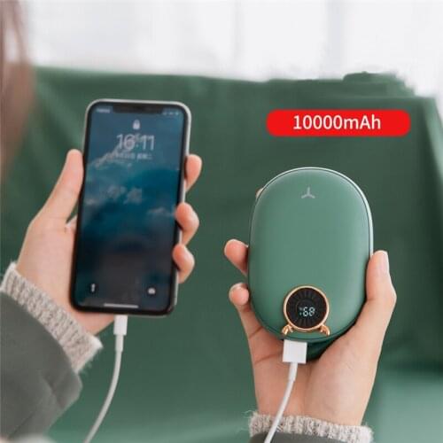 10000mAh Poverbank Pocket Hand Warmer Heater Powerbank with Digital Display Portable Charger For iPhone 11 pro Xiaomi Power Bank