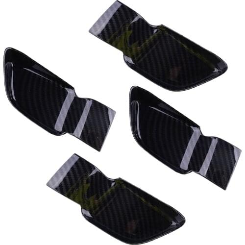4pcs/set Carbon Fiber Look Inner Door Pull Handle Bowl Cover Trim Decoration Fit For Hyundai Sonata 10th 2020 2021