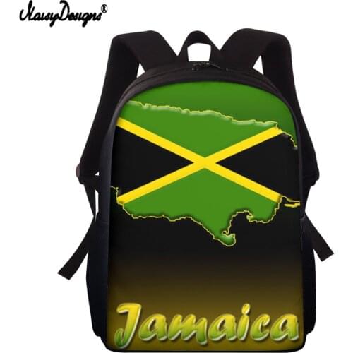 NOISYDESIGNS 2021 Children School Bags Jamaican Flag Printed Bookbags for Primary School Satchel Girls Boys Backpacks Mochila