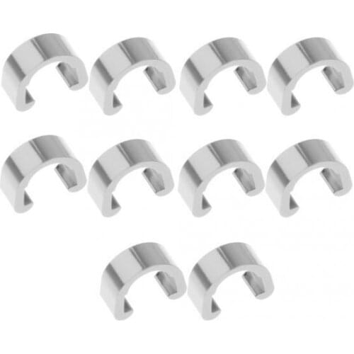 10Pcs Aluminium C Clip Cable Housing Hose Guide For Bike MTB Road Silver