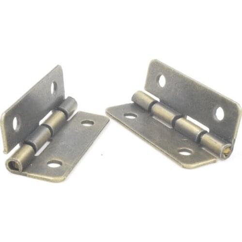 12pcs Antique Brass Vintage Jewelry Gift Wine Wood Box Hinge Furniture Fitting Cabinet Hinge Accessories for Woodworking w/Screw