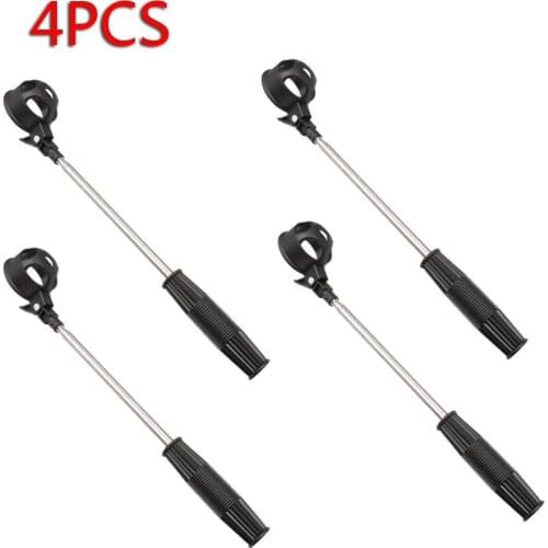 4pcs Outdoor Sport Portable 2M Automatically Golf Ball Device Telescopic Pick Up Balls Retriever Golf Retrievers Black + Silver