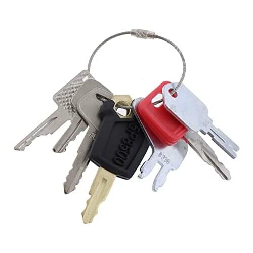 7 Heavy Equipment Ignition Keys Set for Caterpillar For Case For JCB for John Deere For Hitachi Hyster For Komatsu For Bobcat
