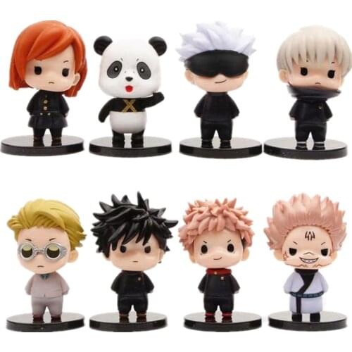 8pcs/lot Jujutsu Kaisen Figure Itadori Yuji Gojo Satoru Toys PVC Action Figure Modle Toys