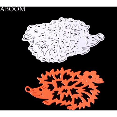 ABOOM 1PC Cute Hedgehog Scrapbooking Cutting Dies Metal Dies Cut For Scrapbooking Diy Metal Embossing Folder Scrapbooking