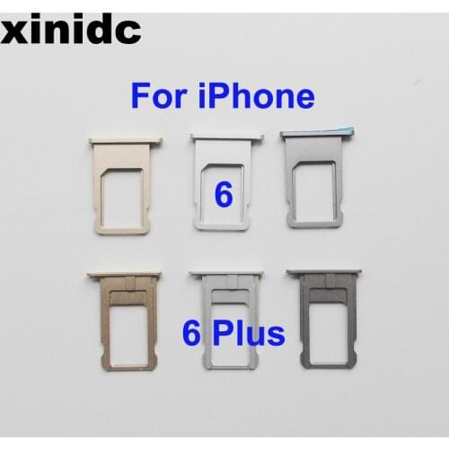 Xinidc 50 pcs SIM Card Tray Holder For iPhone 6 6S 6Plus 6S Plus Grey Silver Gold Rose Gold Sim Tray Holder Repair Parts